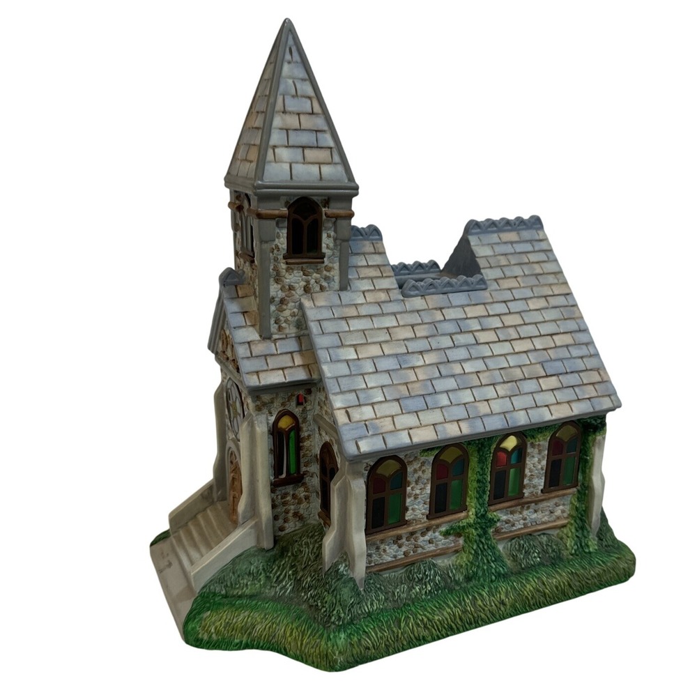 Village Church Christmas Village House Decoration‎ Holiday Decor PartyLite